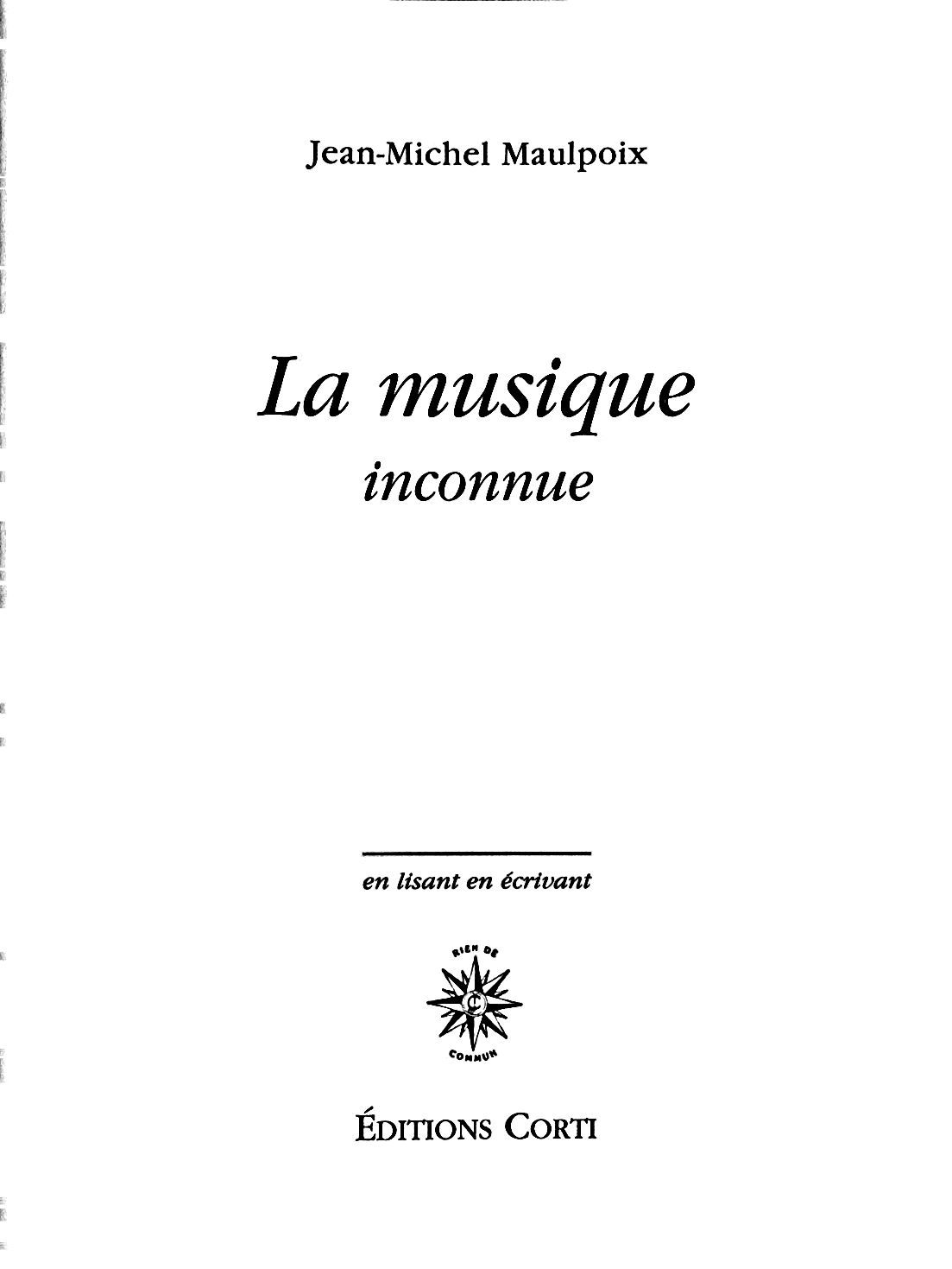 la musique inconnue